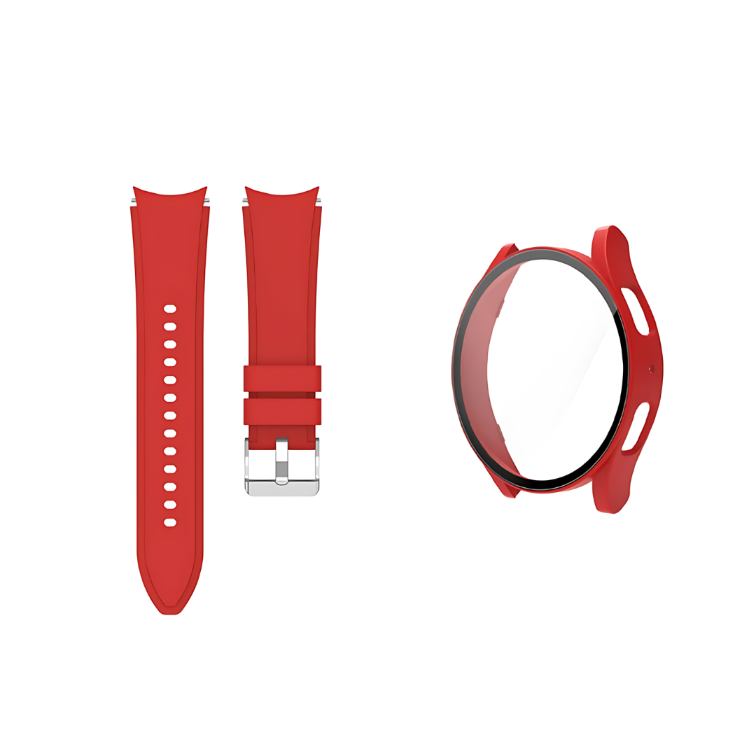 Samsung Galaxy Watch Silicone Sport Band, Tempered Glass