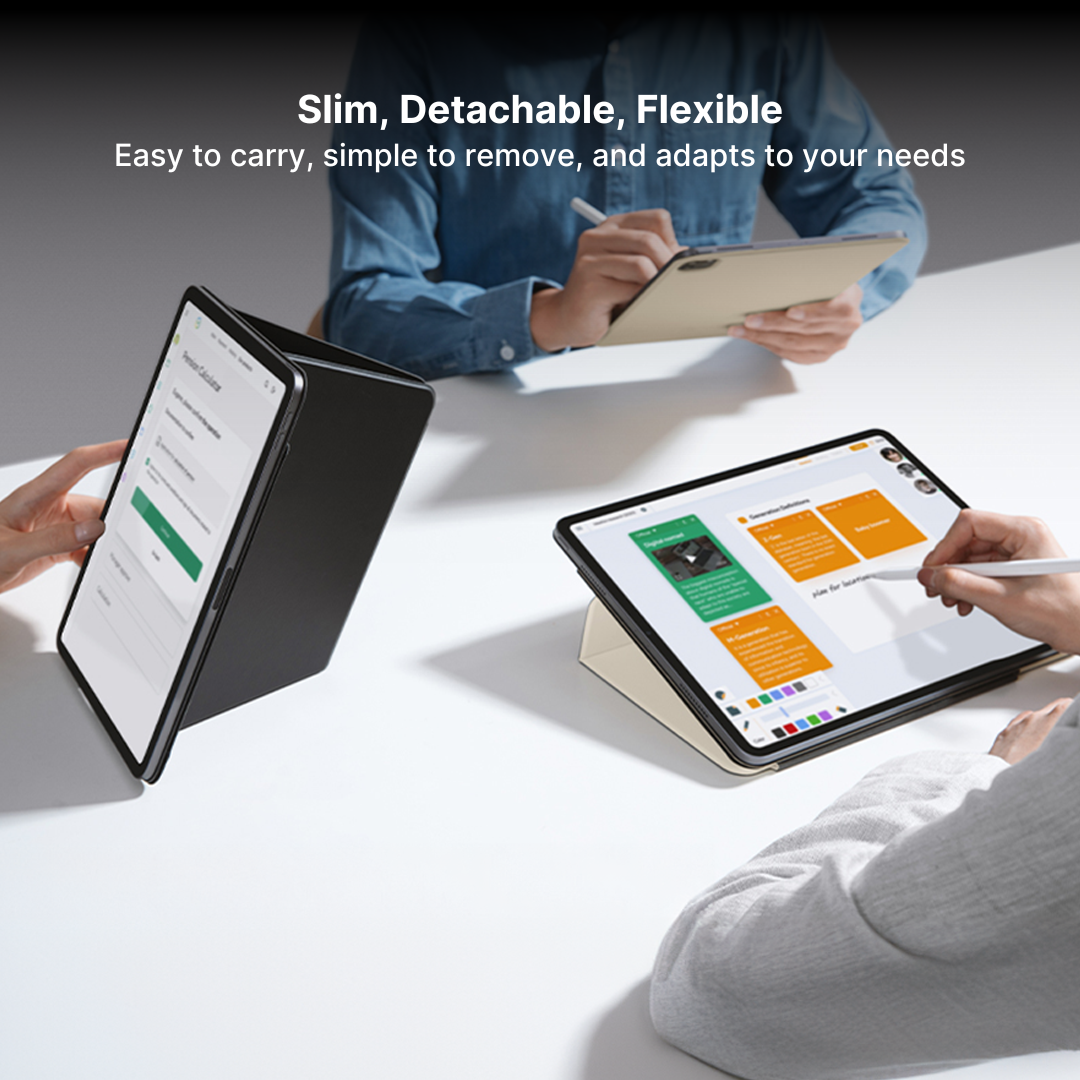 Touch Non-Slip iPad Case 3-Layer Magnetic Separable Design