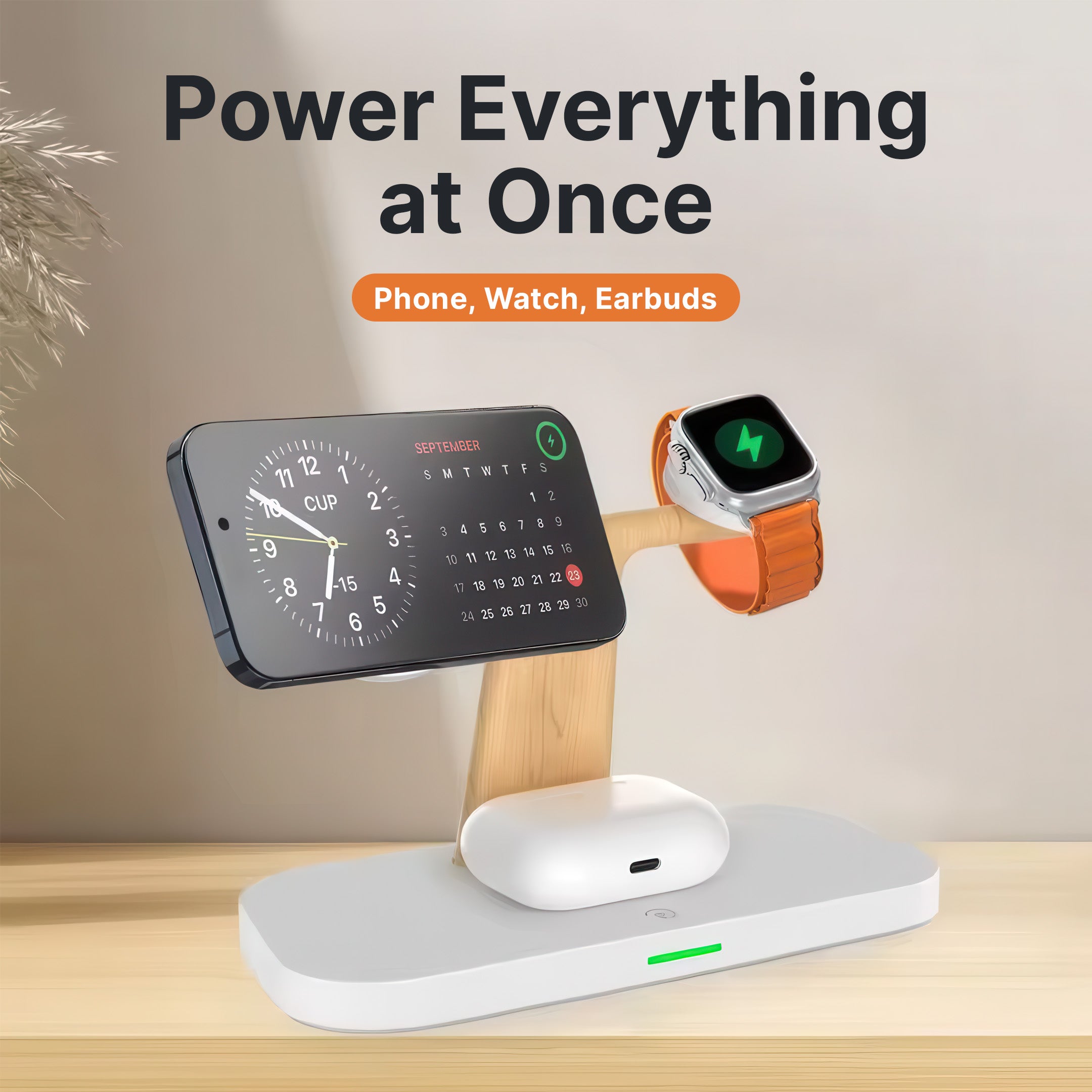 3-in-1 MagSafe Wireless Charger with Night Lamp