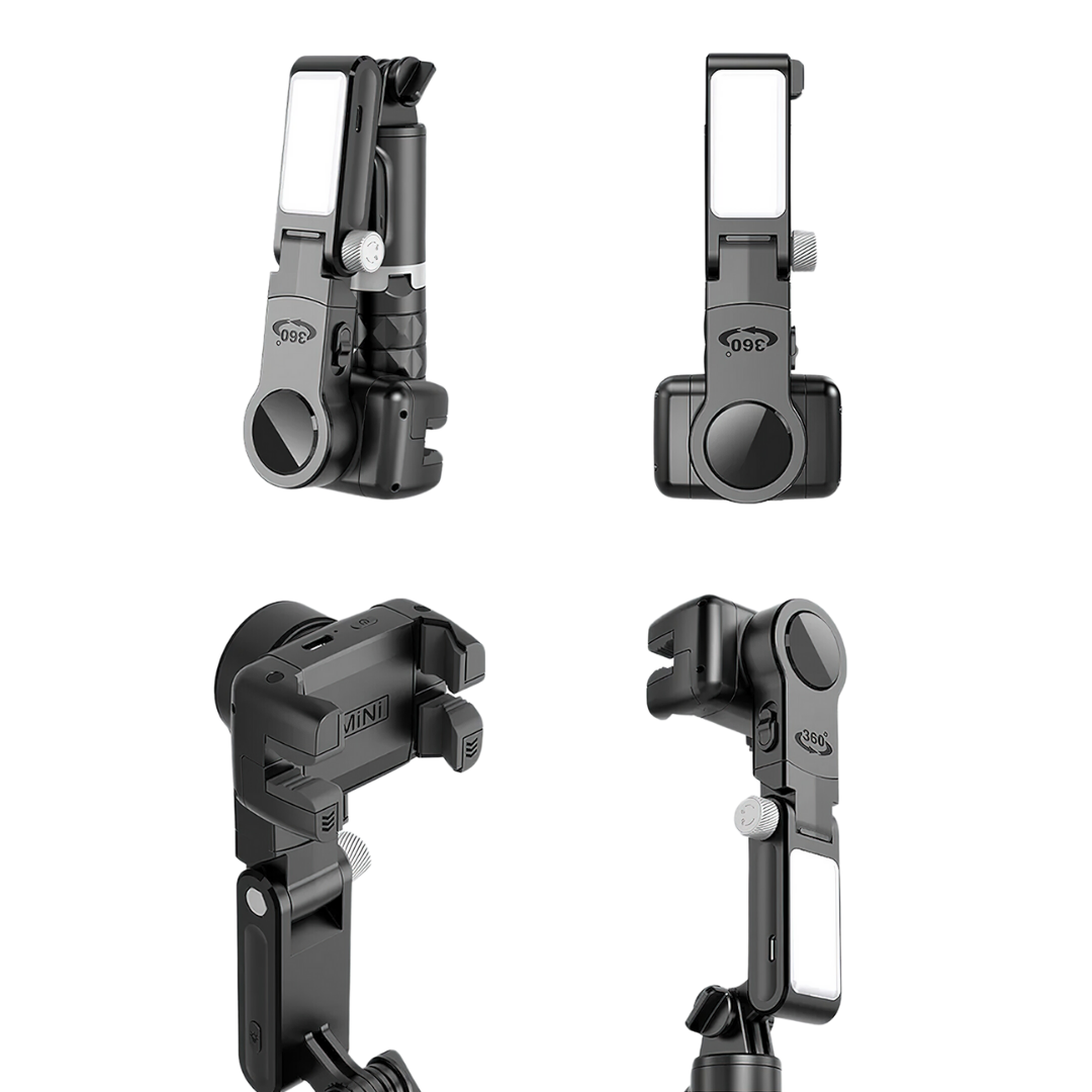 AutoFocus Tripod for Creators (360, Face Tracking, Selfie Stick, Light, Wireless Remote)