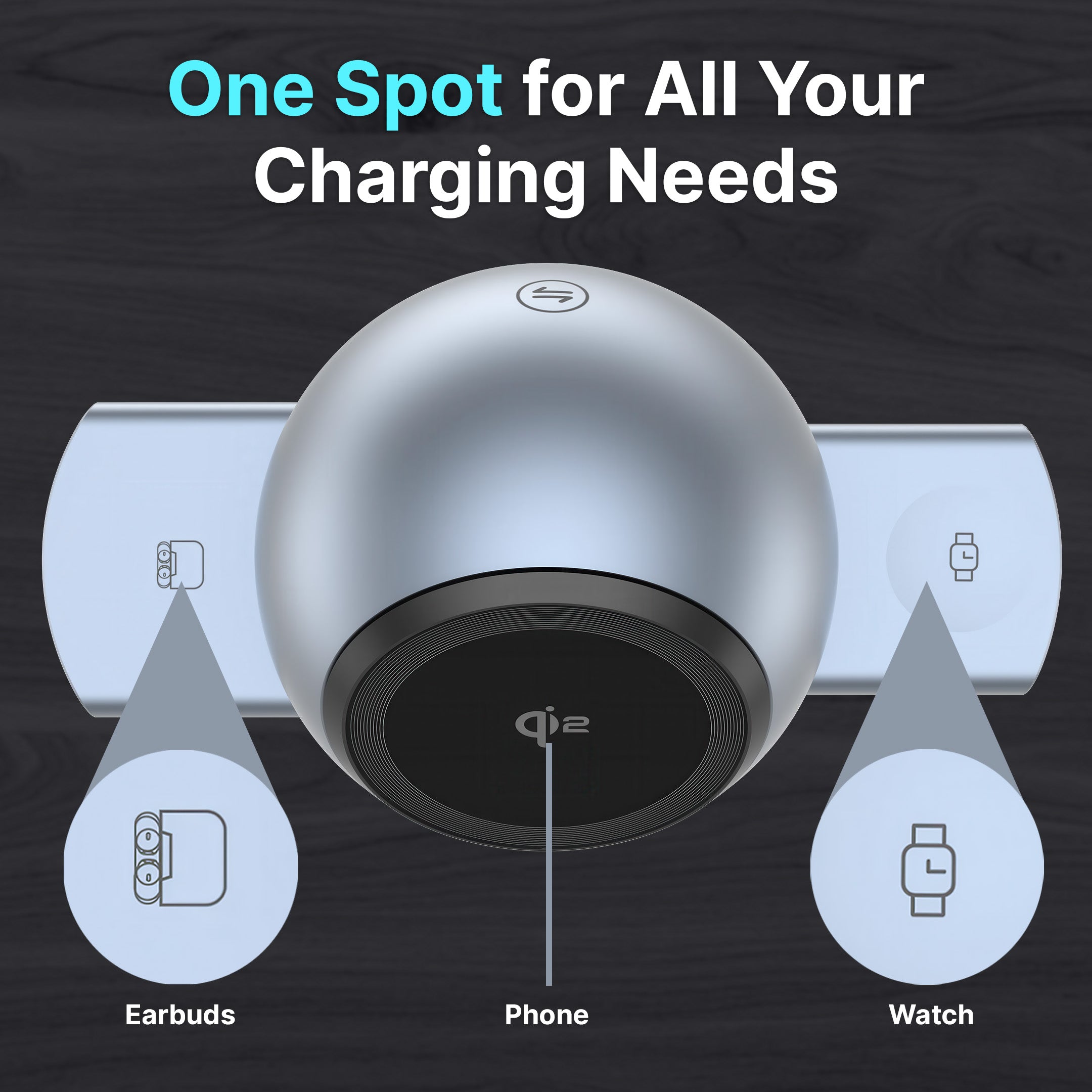 4-in-1 MagSafe Wireless Charging Station with Bluetooth Speaker Qi2