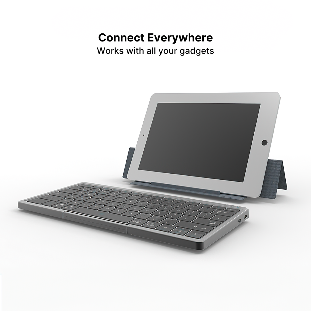Tablet Attachable Keyboard Wireless Portable Keyboard for Tablets and Smartphones
