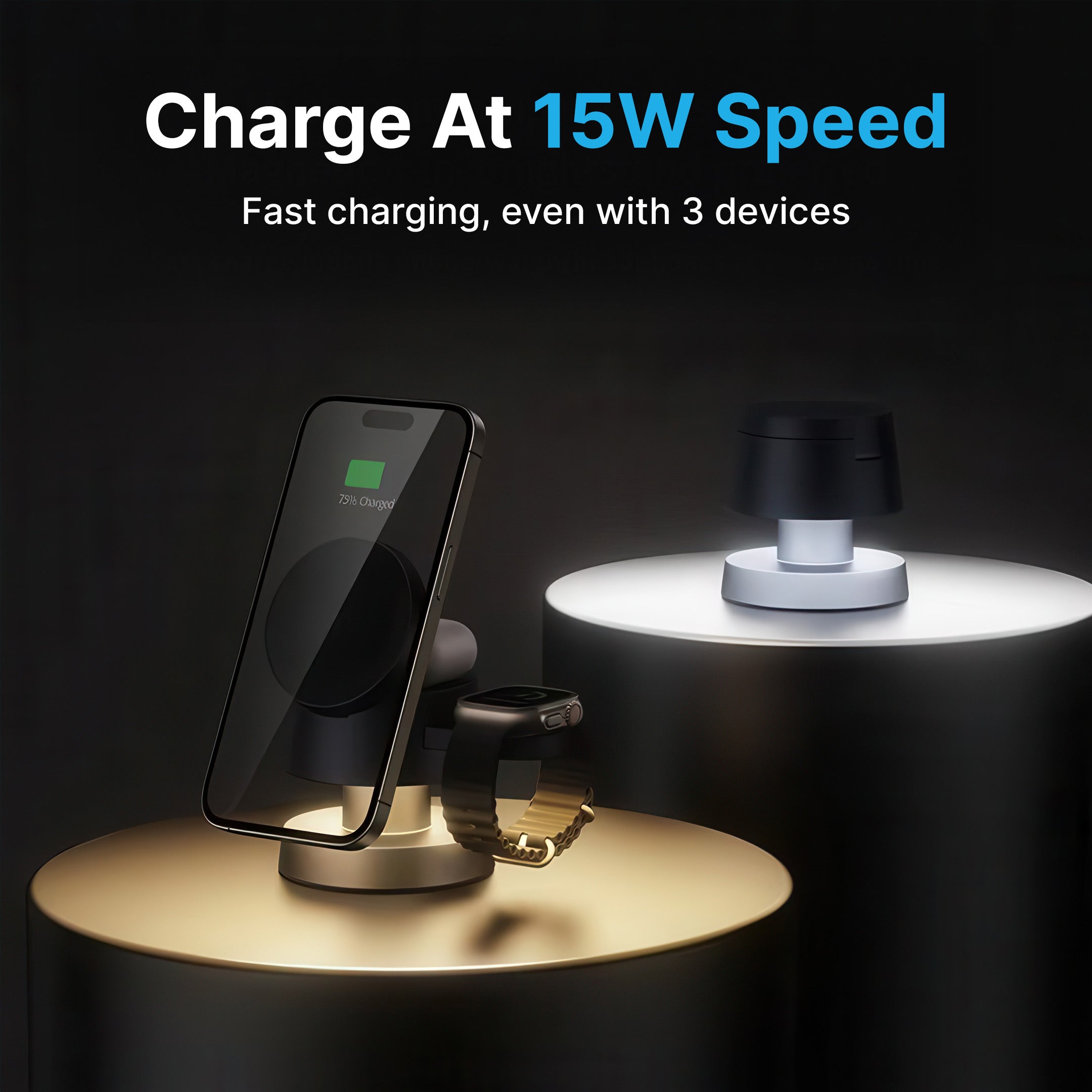 3 in 1 MagSafe Charging Station with LED Light