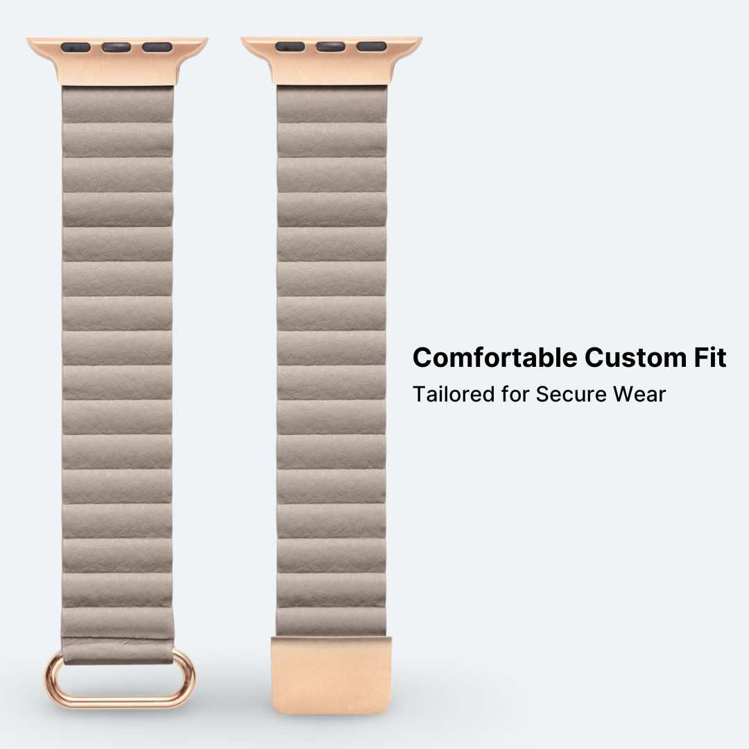 Magnetic Leather Apple Watch Strap