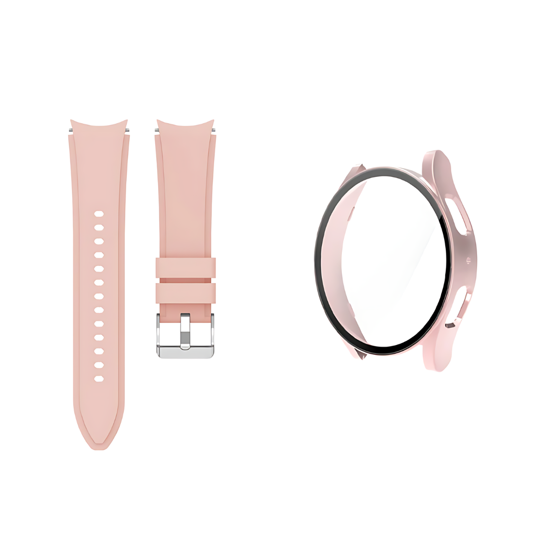 Samsung Galaxy Watch Silicone Sport Band, Tempered Glass