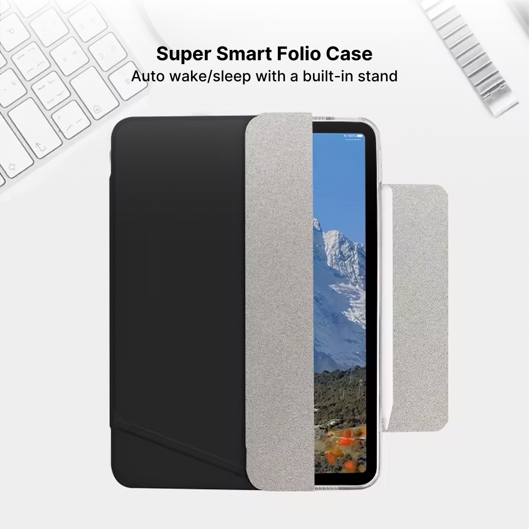 Touch Non-Slip iPad Case 3-Layer Magnetic Separable Design