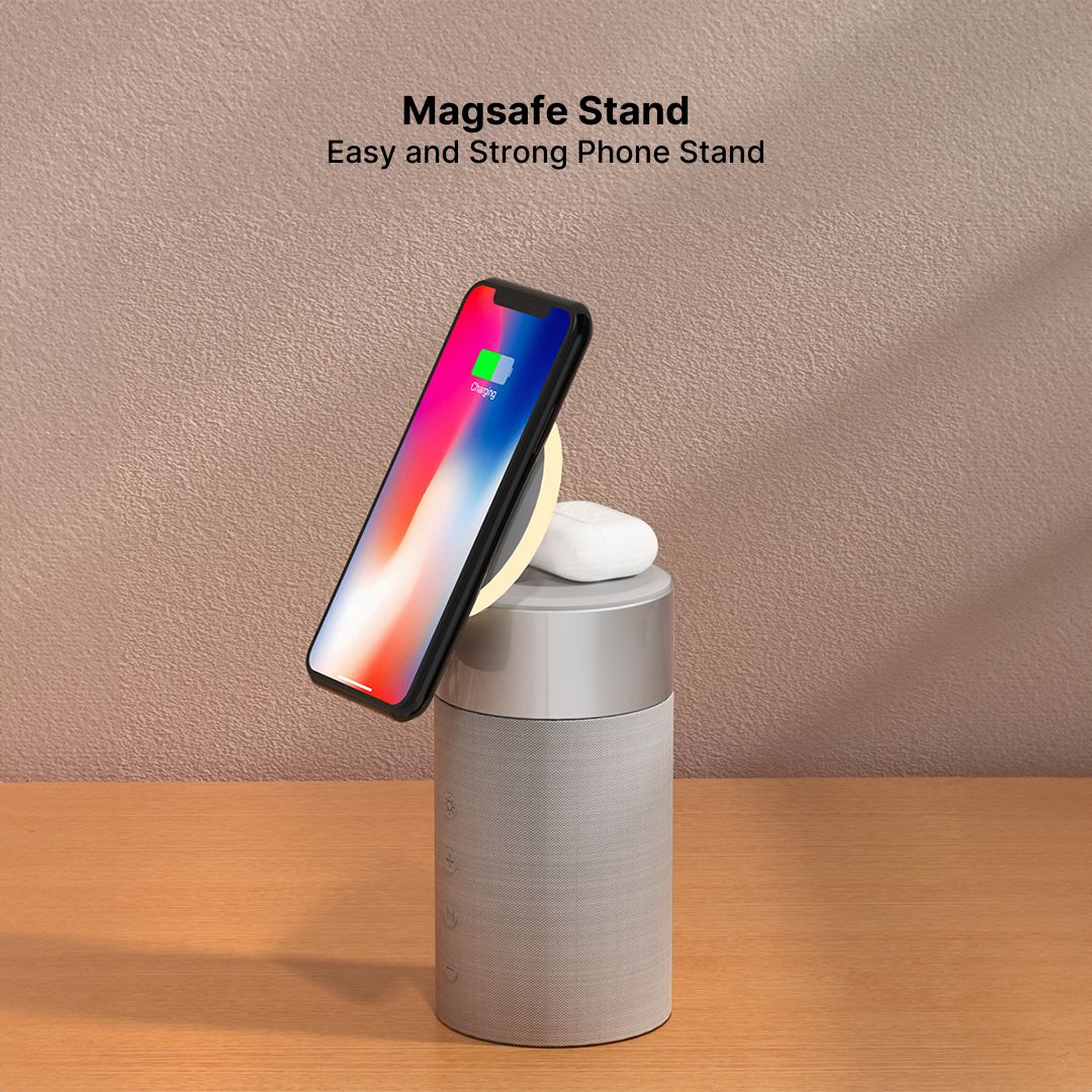 3-in-1 Wireless Charging Hub, Bluetooth Speaker & Night Light