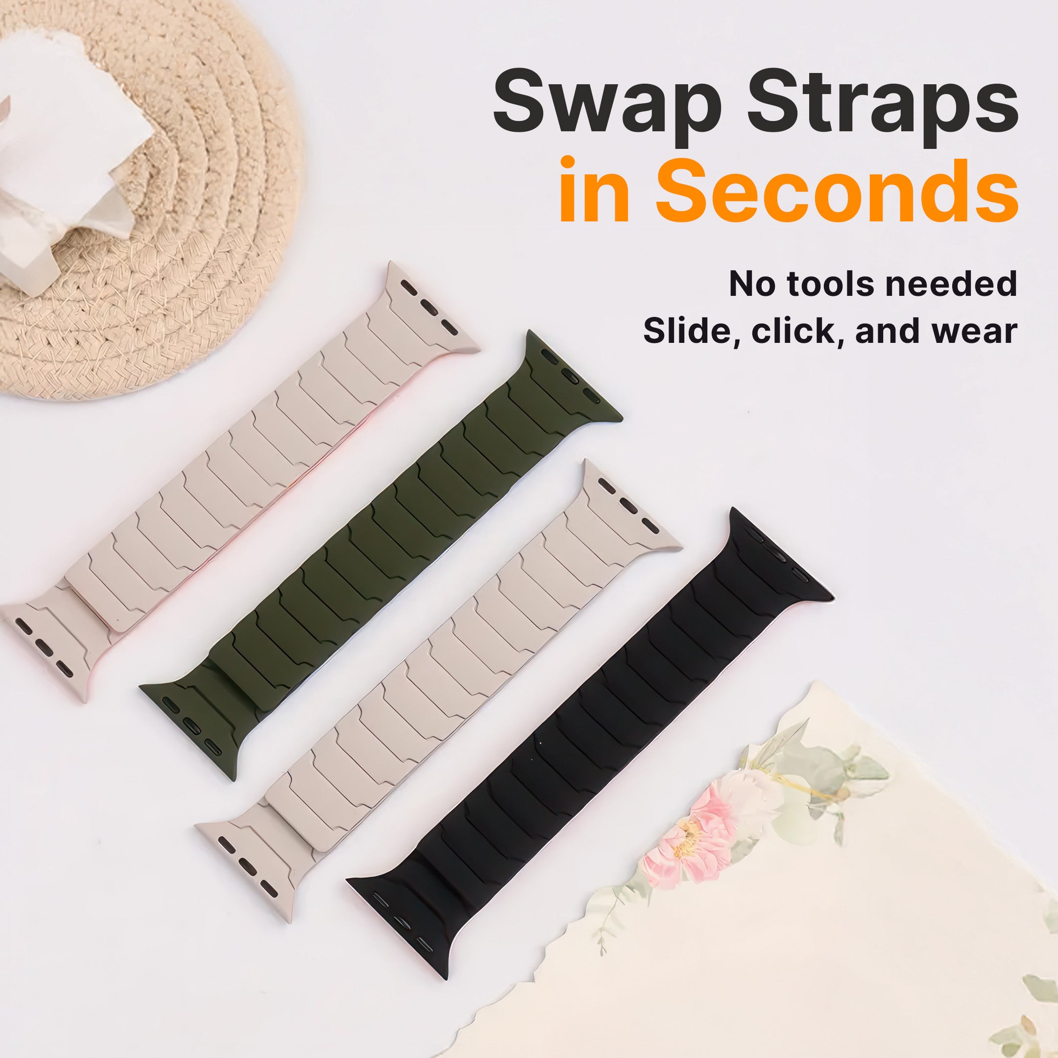 Magnetic Silicone Apple Watch Band