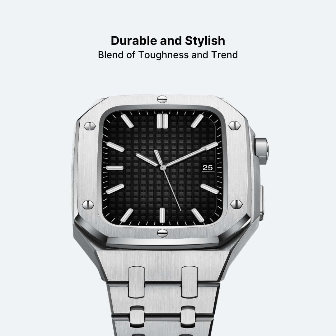 Stainless Steel Apple Watch Case and Strap