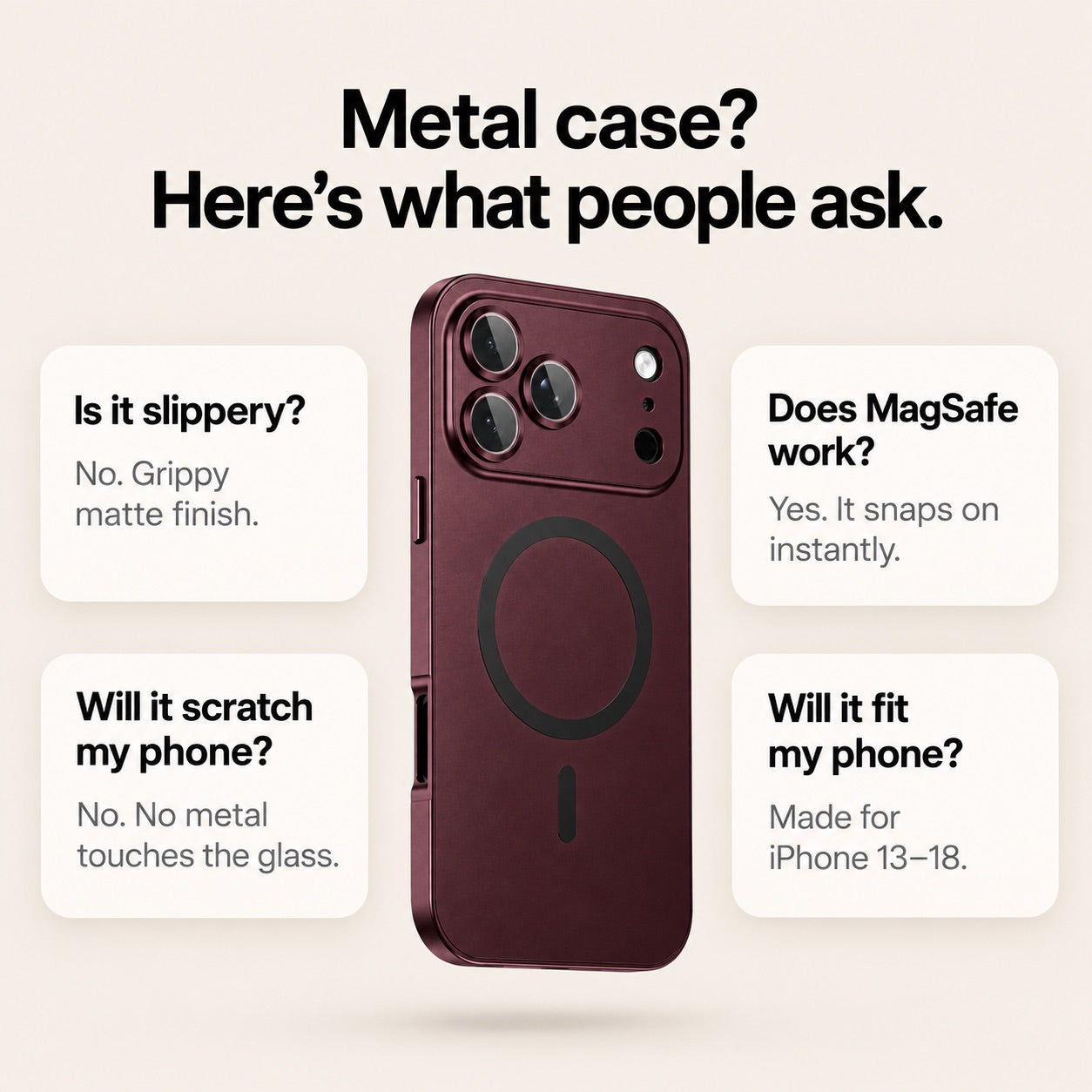 iPhone Metal Case with Camera Guard