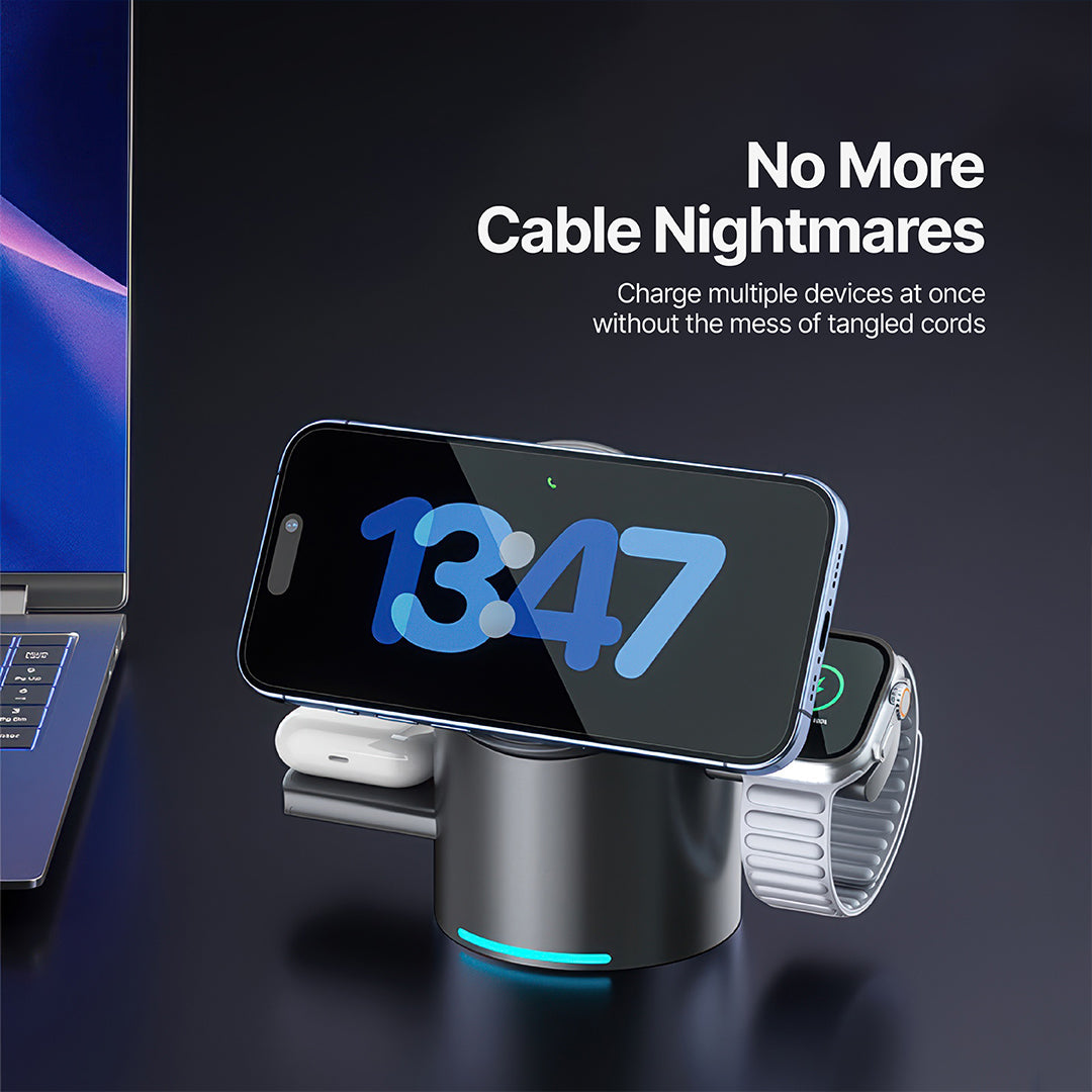 Halo MagSafe 3 in 1 Wireless Charging Station Qi2