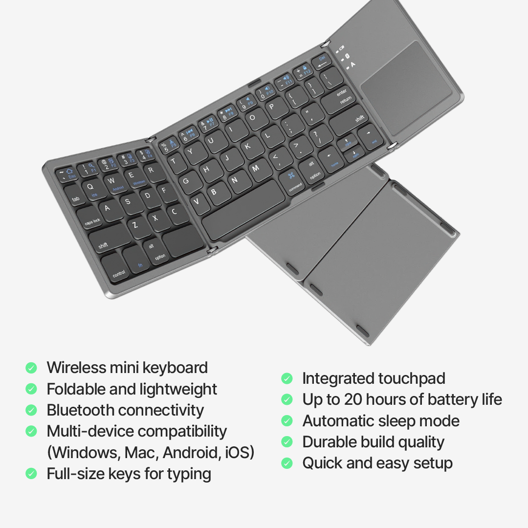 NanoFold Bluetooth Mini Keyboard