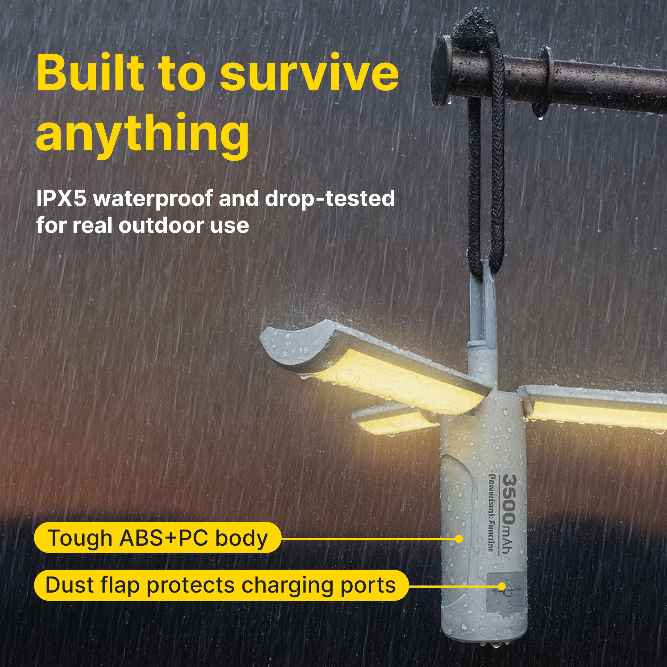 Outdoor Folding Camping Light with 8000 Lumens