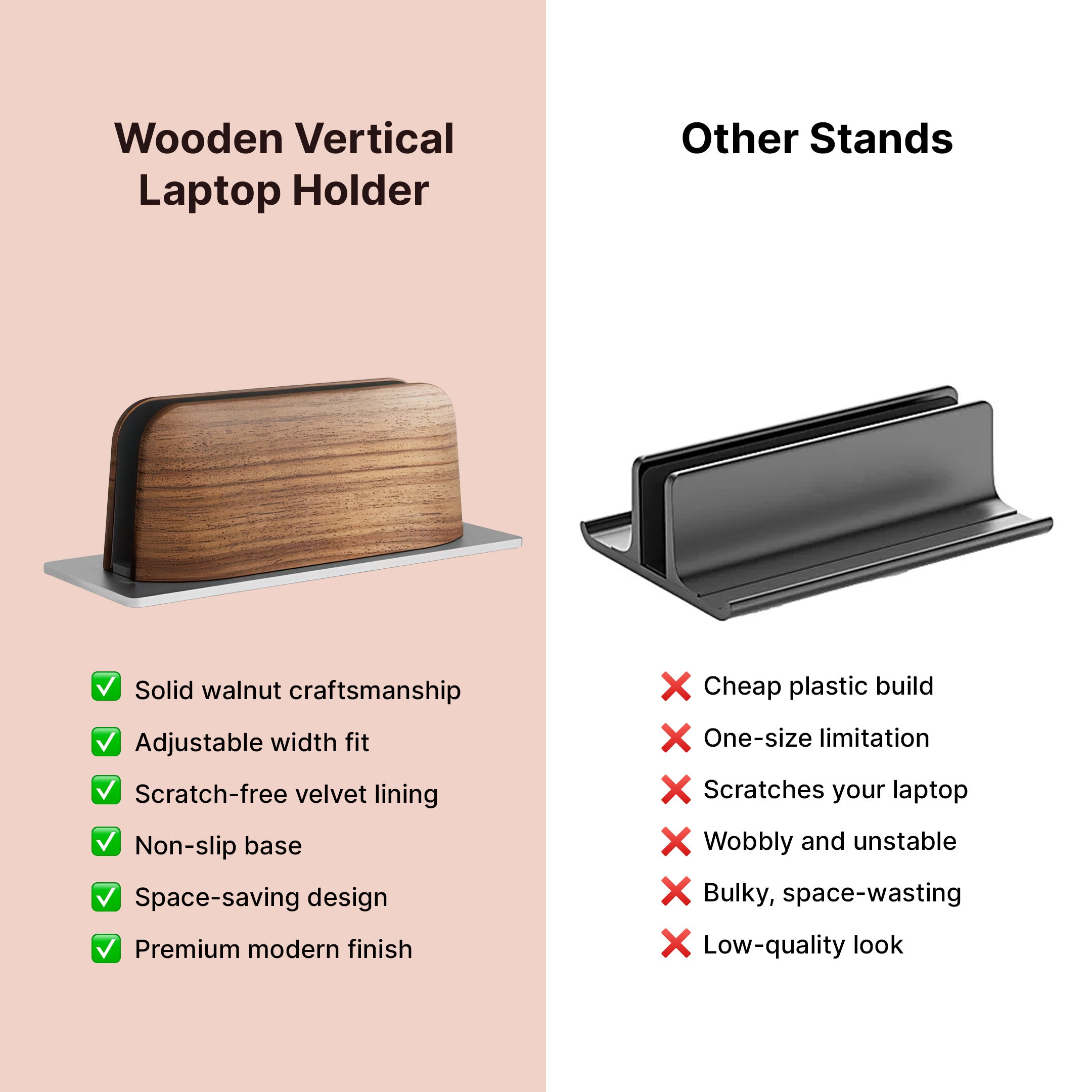 Wooden Vertical Laptop Holder