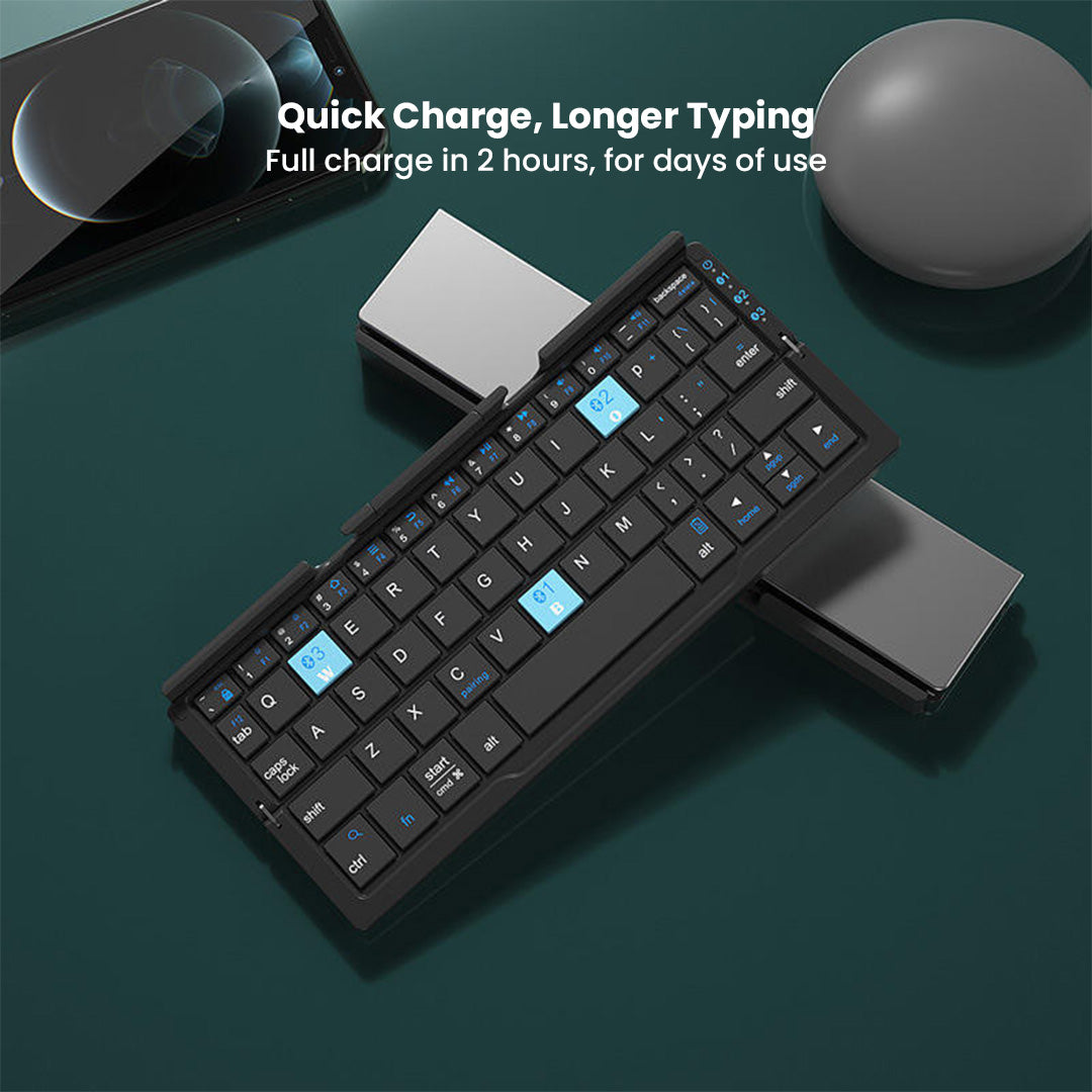 UltraFold Mini Ergonomic Wireless Keyboard with Bluetooth