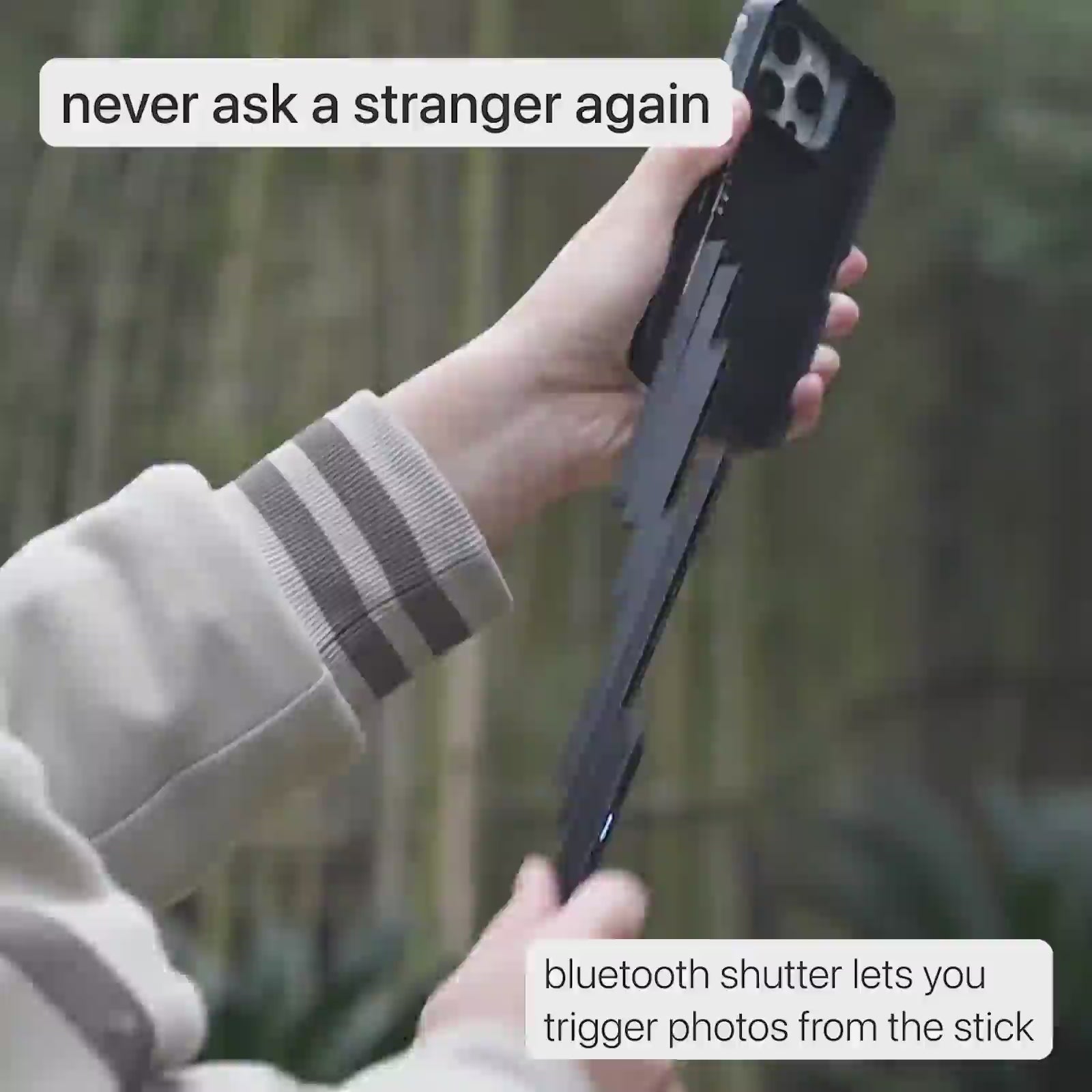 iPhone Case with Built In Selfie Stick